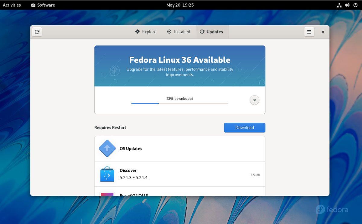 วิธีอัปเกรดเป็น Fedora 36