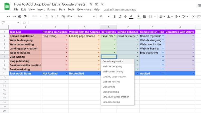 So fügen Sie eine Dropdown-Liste in Google Sheets hinzu: 2 schnelle Methoden