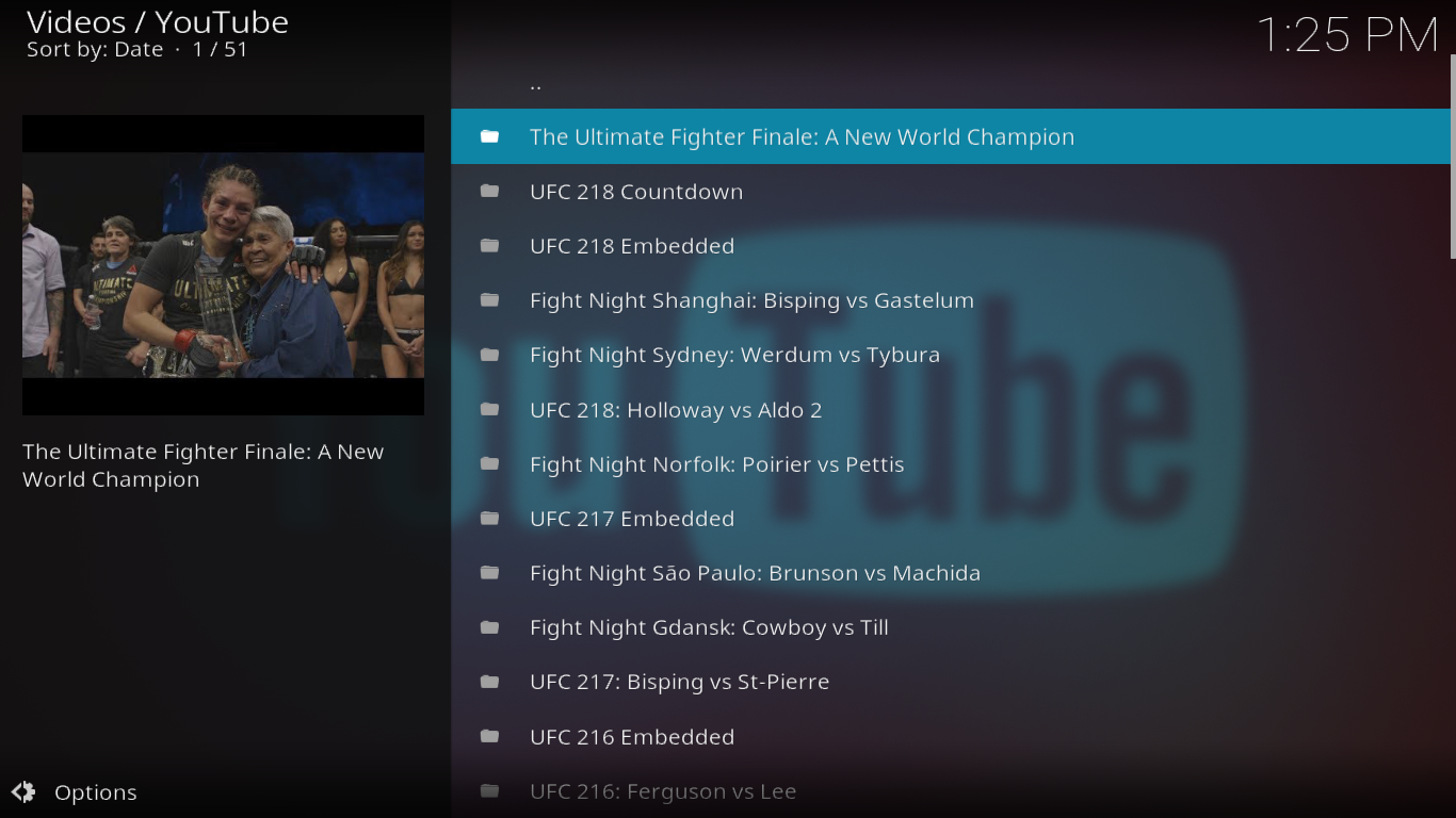 وظيفة MMA Streams الإضافية لـ Kodi - التثبيت والنظرة العامة وظيفة MMA Streams الإضافية لـ Kodi - التثبيت والنظرة العامة