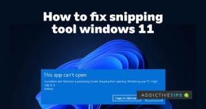 Windows 11でSnipping Toolの問題を解決する方法