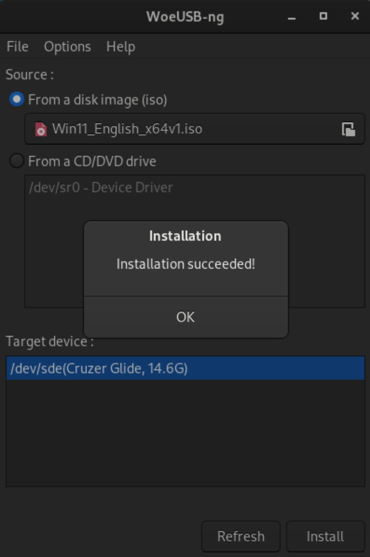 Linux 上で起動可能な Windows 11 USB を作成する方法