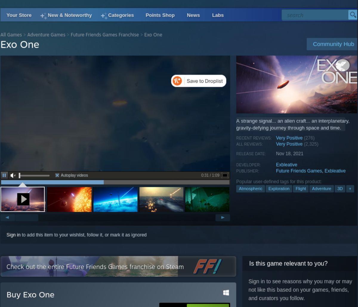 วิธีเล่น Exo One บน Linux