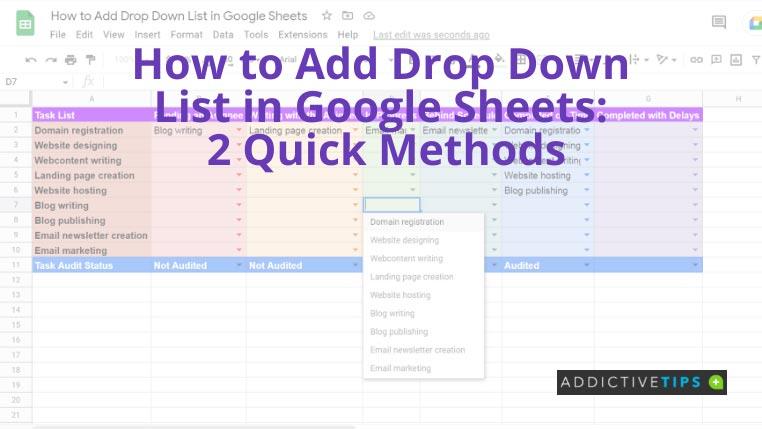 So fügen Sie eine Dropdown-Liste in Google Sheets hinzu: 2 schnelle Methoden