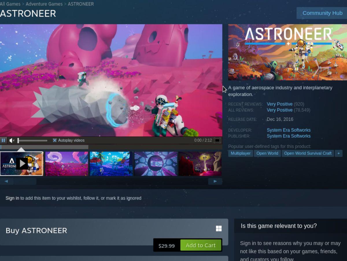 วิธีเล่น ASTRONEER บน Linux
