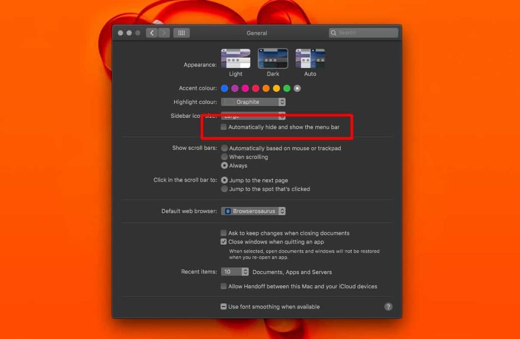 Cara menyembunyikan bilah menu dan Dock secara otomatis di macOS