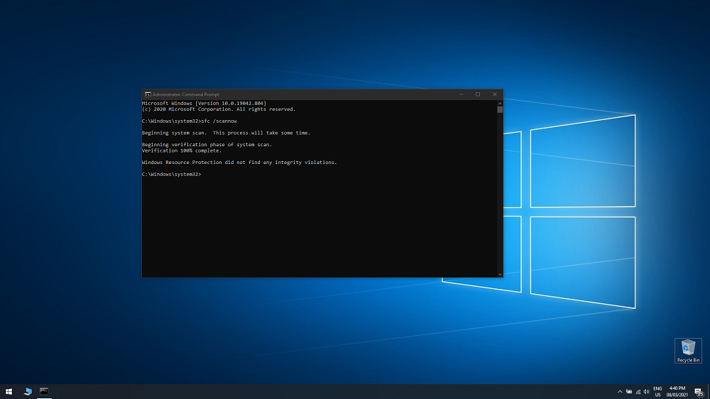 Windows10でsfc / scannow（システムファイルチェッカー）を実行する方法