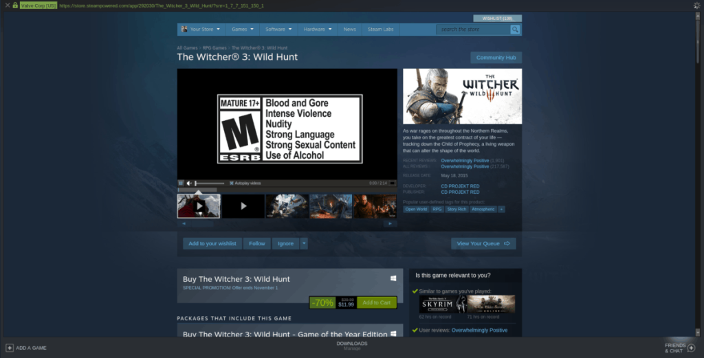 Wie man The Witcher 3: Wild Hunt unter Linux spielt Wie man The Witcher 3: Wild Hunt unter Linux spielt