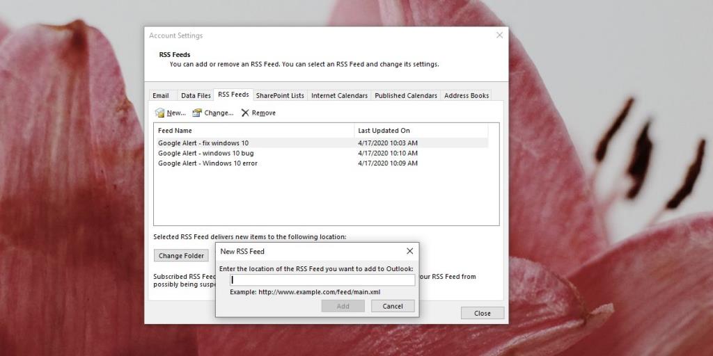 Cara menambahkan umpan RSS ke Outlook 365