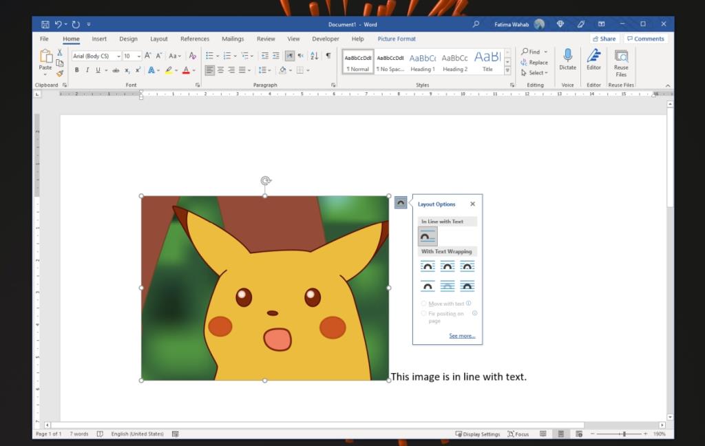 Cara memindahkan gambar di Microsoft Word