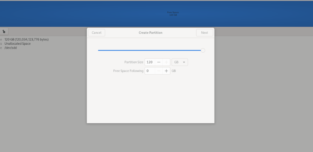 Linux: Gnome 디스크를 사용하여 새 파티션을 만드는 방법