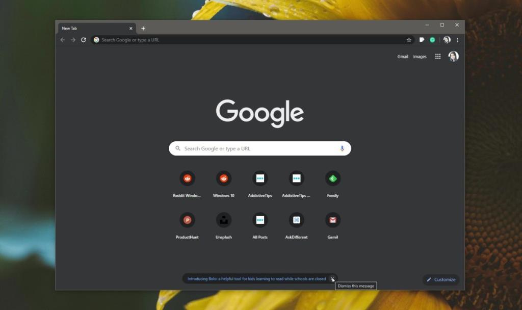 Cara mengabaikan pesan promo di Halaman Tab Baru Chrome