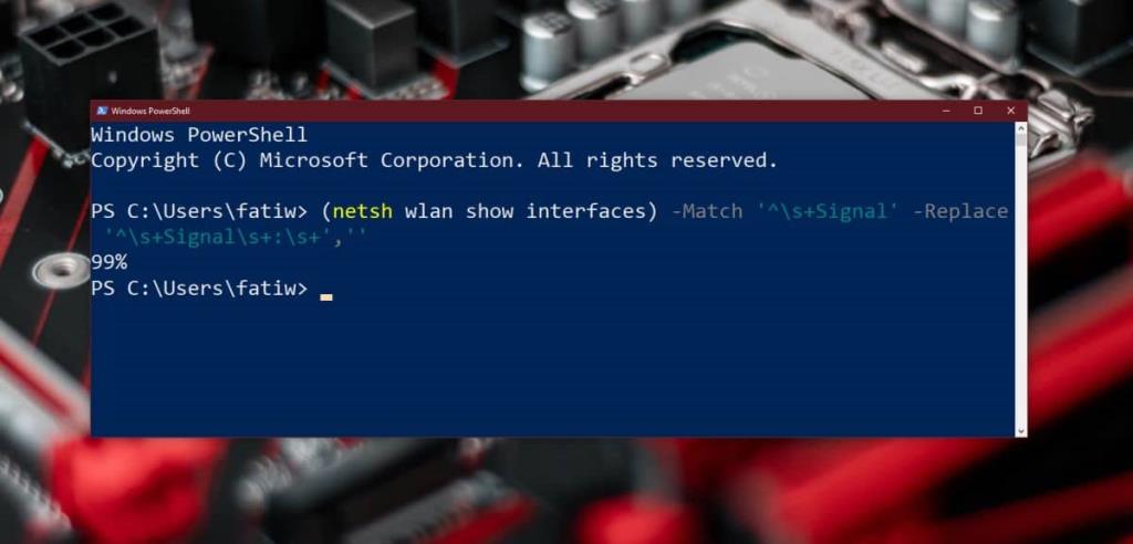 كيفية عرض قوة إشارة WiFi على نظام التشغيل Windows 10