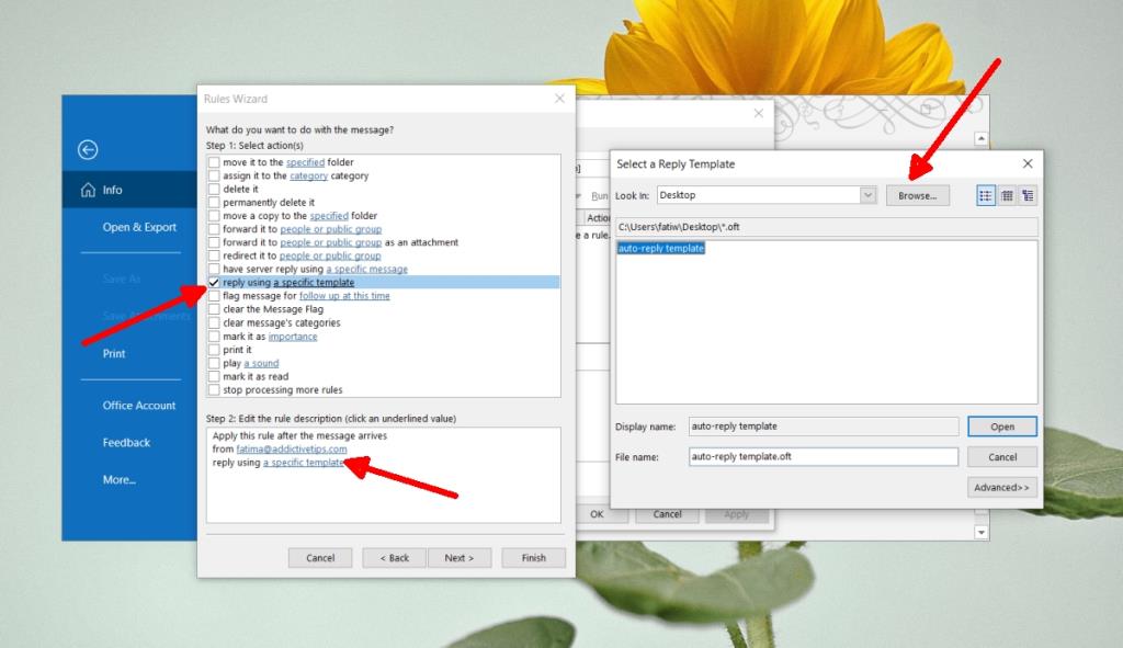 Cara mengirim balasan otomatis khusus dari Outlook