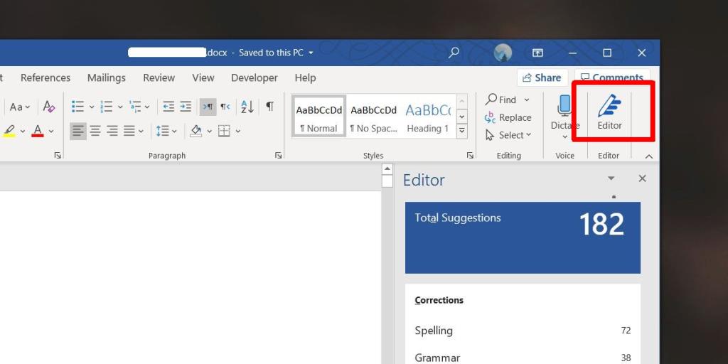 Cara menggunakan Microsoft Editor di Word untuk Microsoft 365