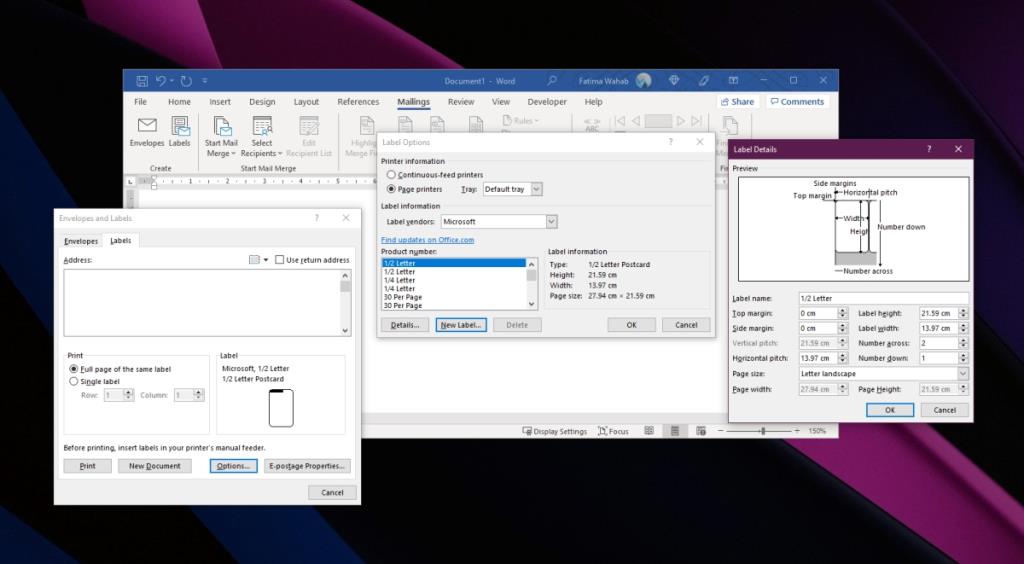 MicrosoftWordでラベルを作成して印刷する方法