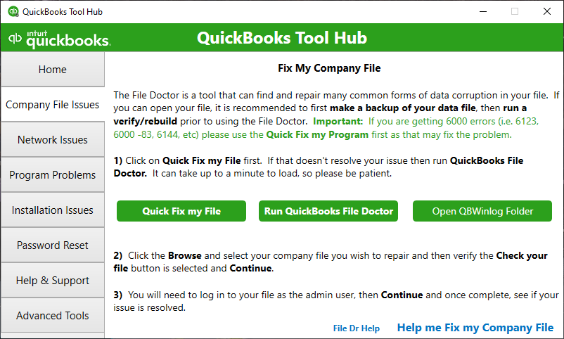 QuickBooks Tool Hub：ダウンロード、インストール、使用方法