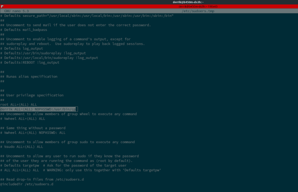 Come eseguire il comando sudo senza password