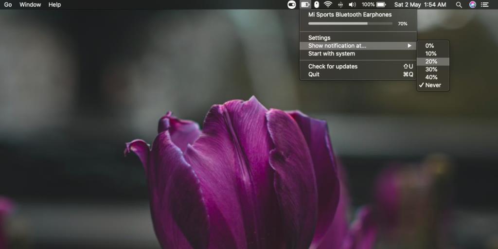 Cara melihat baterai untuk perangkat Bluetooth di macOS