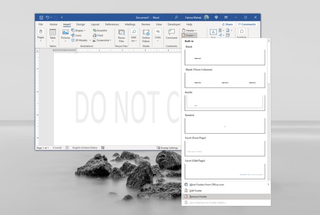 Cara menghilangkan watermark di Microsoft Word
