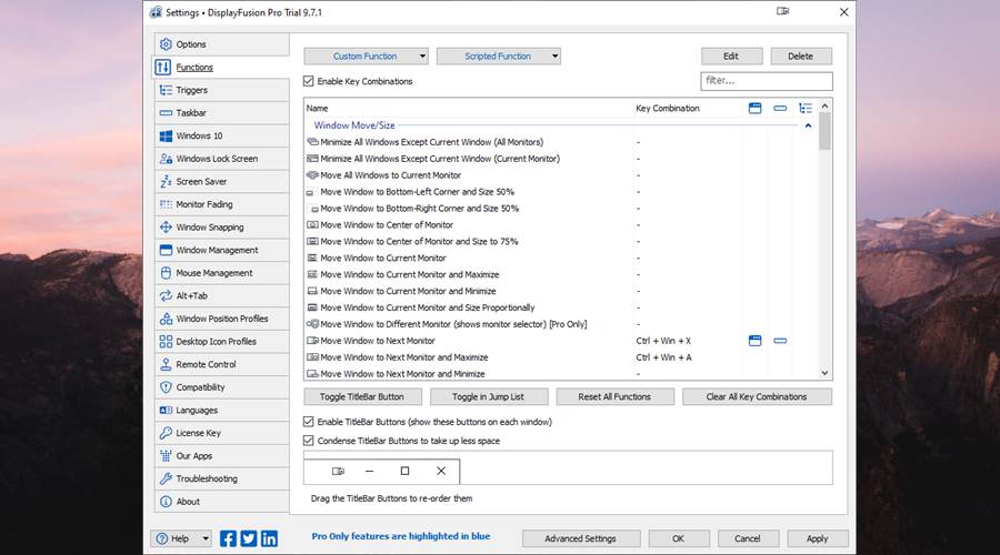 DisplayFusion：Windows10用のダウンロードとインストール
