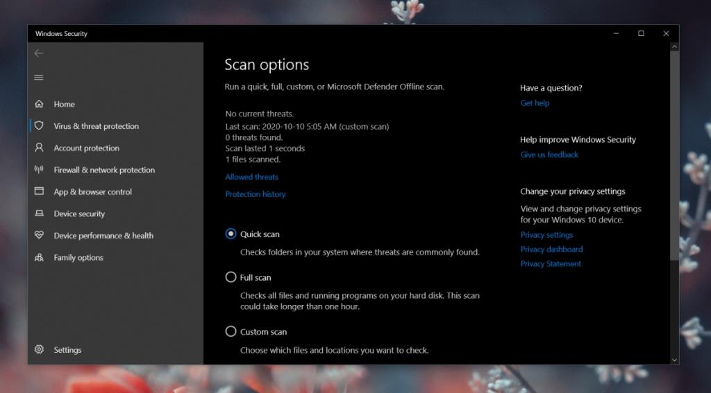 So scannen Sie eine Datei oder einen Ordner mit Windows Defender unter Windows 10 So scannen Sie eine Datei oder einen Ordner mit Windows Defender unter Windows 10