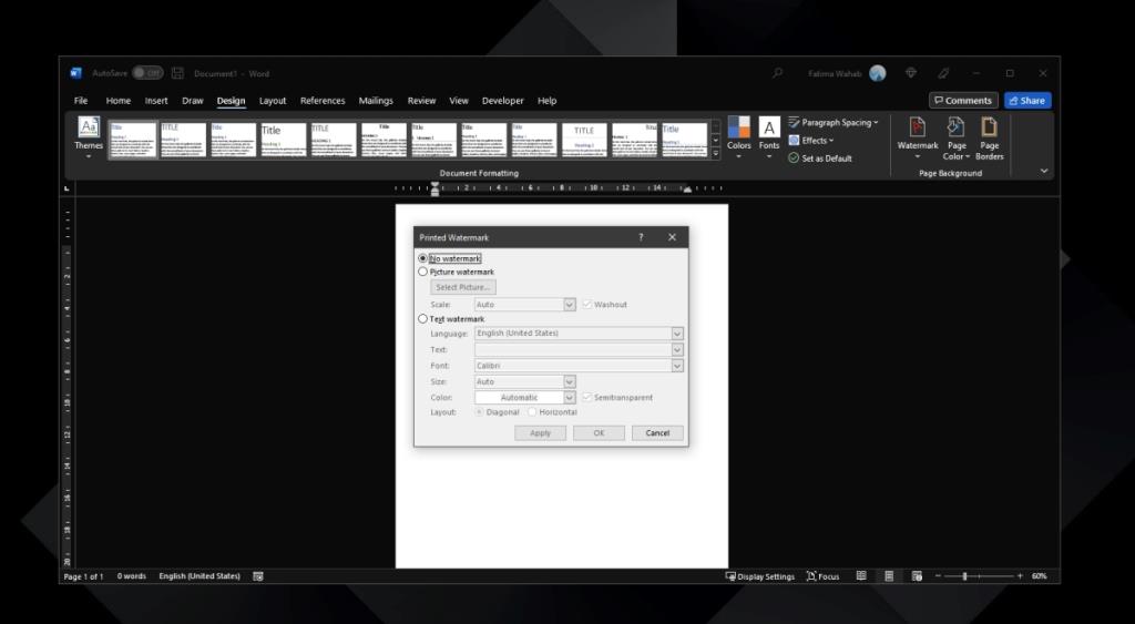 Cara mengubah warna atau gambar latar belakang Microsoft Word