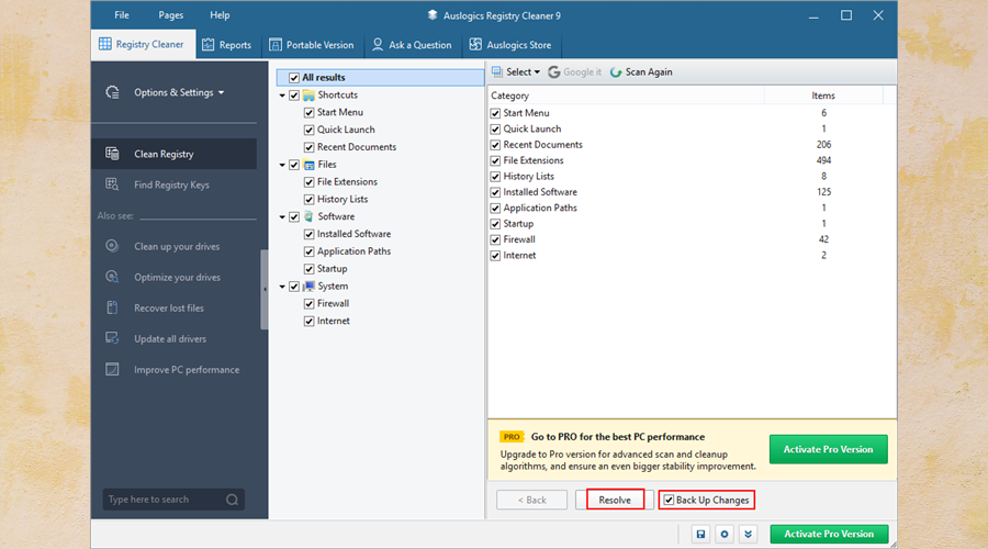 Auslogics Registry Cleaner（レビュー）：安全に使用できますか？