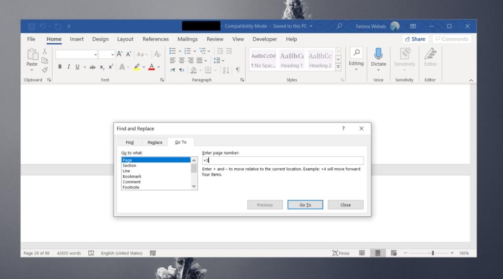 Cara membuka halaman di Word di Microsoft 365