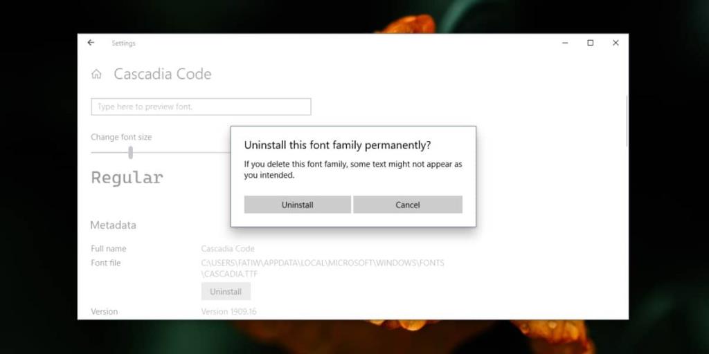 Windows 10에서 글꼴을 제거하는 방법