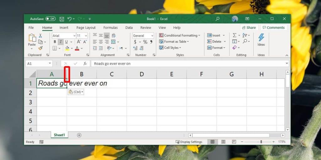 Cara memperbaiki teks yang meluap dalam sel di Excel Office 365