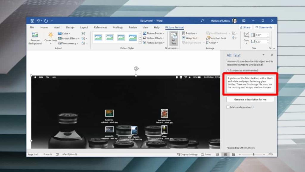 Cara mengubah Teks Alt yang dibuat secara otomatis untuk gambar di Office 365
