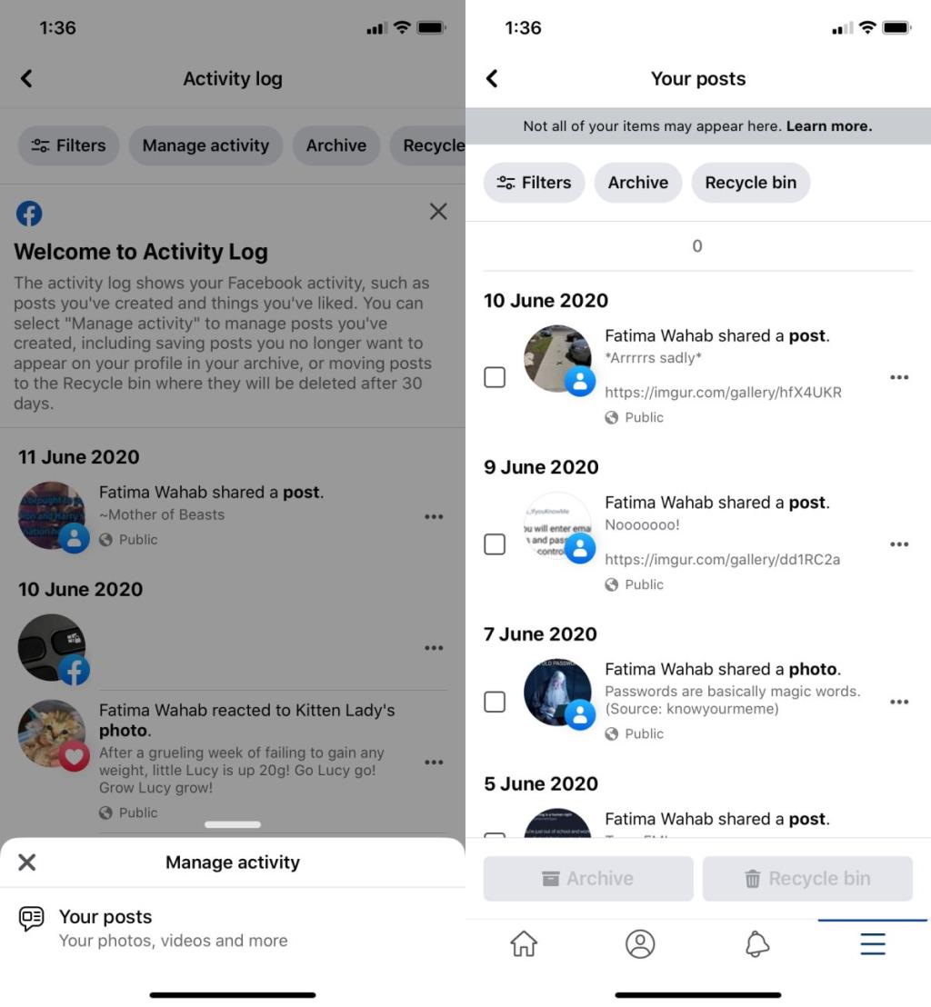 Cara menghapus postingan di Facebook Cara menghapus postingan di Facebook