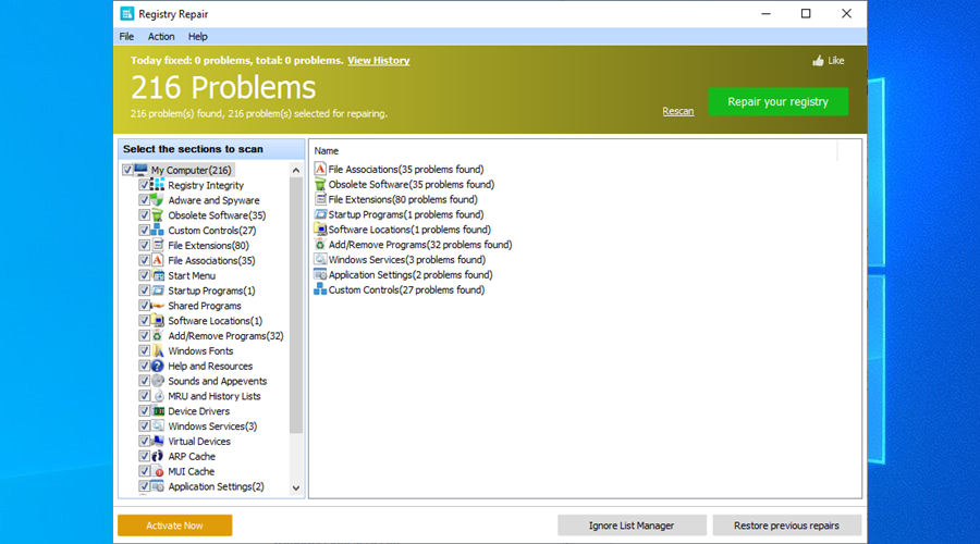 Windows 10用の5つの最高のレジストリクリーナー（無料ツール）
