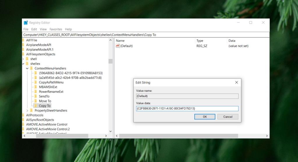 Windows10で「移動先」および「コピー先」のコンテキストメニューオプションを追加する方法
