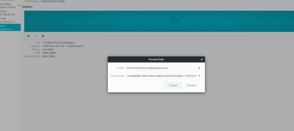 Comment formater une carte SD en ExFat dans Ubuntu