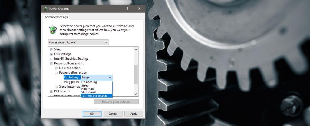 Windows10でディスプレイをオフにするように電源ボタンを構成する方法