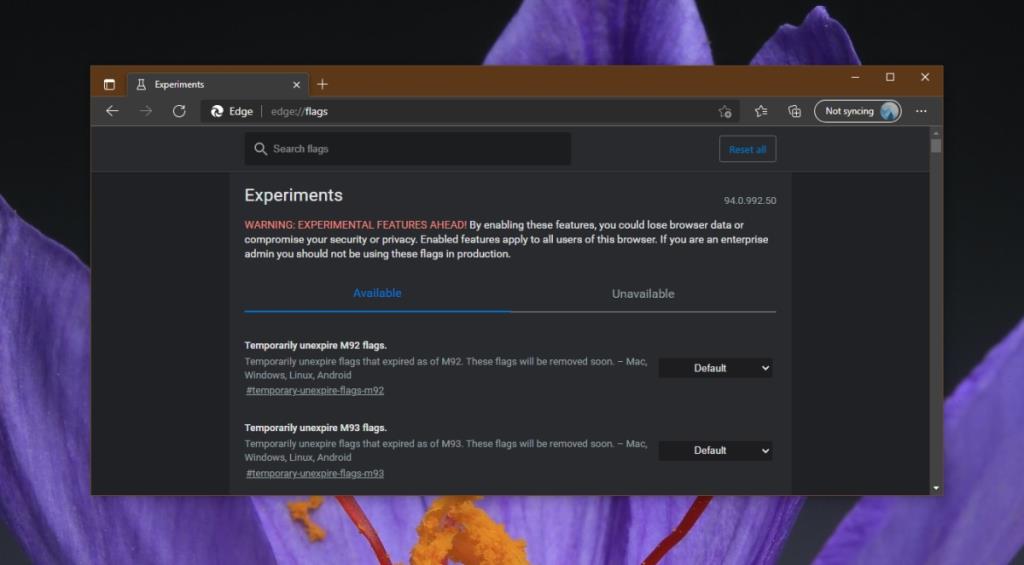So greifen Sie auf die Seite Info: Flags von Microsoft Edge zu