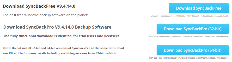 SyncBackのダウンロードとインストール：SyncBack Freeの使用方法（Windows 10）