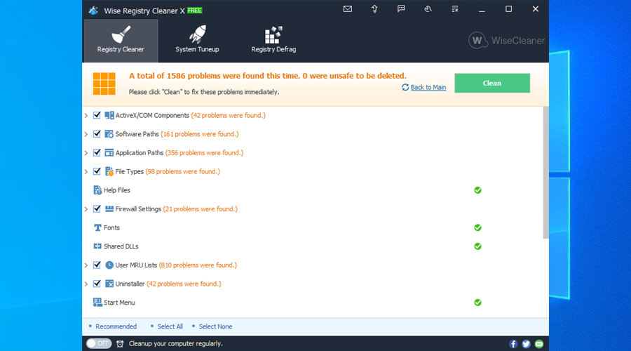 Windows 10用の5つの最高のレジストリクリーナー（無料ツール）
