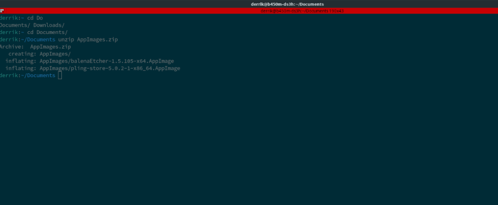 Cara menggunakan arahan unzip dalam Linux