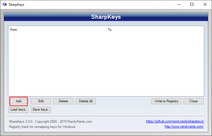 SharpKeysのダウンロードとWindows10用のインストール SharpKeysのダウンロードとWindows10用のインストール