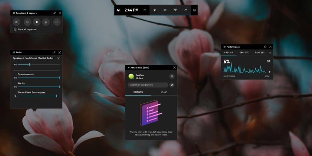 كيفية تثبيت Game Bar CPU و GPU و RAM Overlay في الأعلى على Windows 10