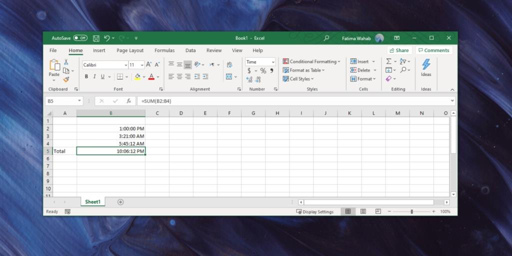 Bagaimana cara menambahkan jam di Microsoft Excel