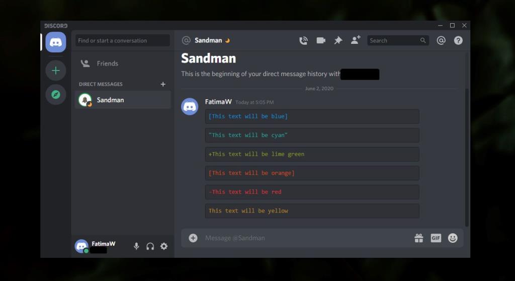 Discord 글꼴 및 텍스트 형식: 취소선, 굵게, 밑줄 및 기울임꼴