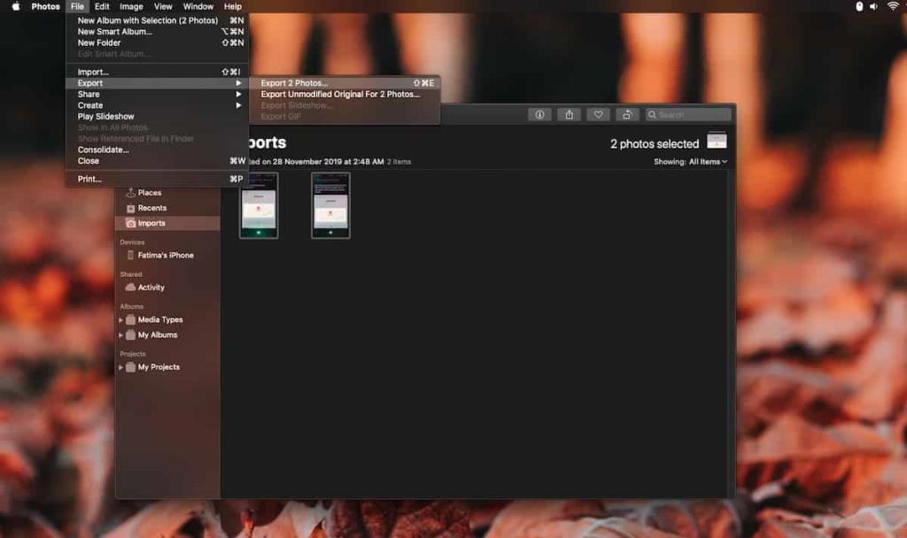 Cara mengakses file foto dari iPhone di macOS
