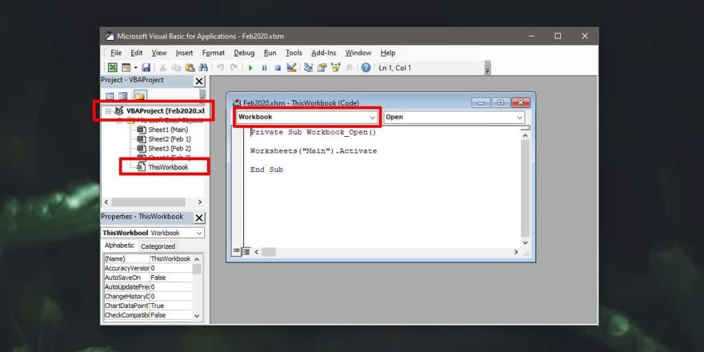 Cara mengatur lembar default di Excel untuk Office 365