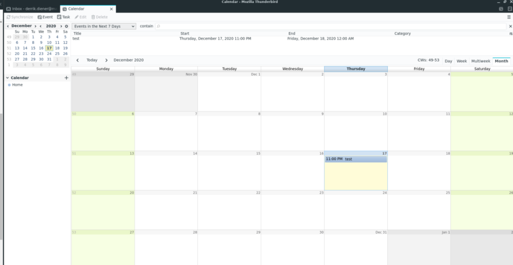 So verwenden Sie den neuen integrierten Thunderbird-Kalender unter Linux So verwenden Sie den neuen integrierten Thunderbird-Kalender unter Linux