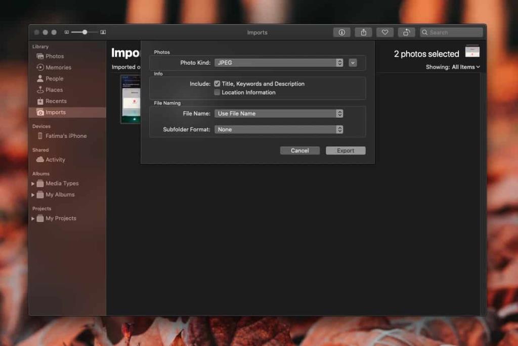 Cara mengakses file foto dari iPhone di macOS