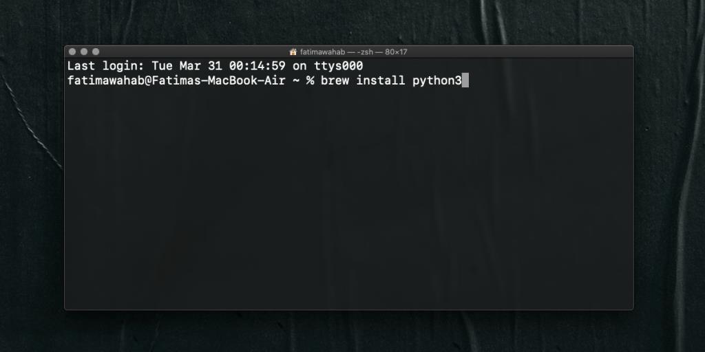 Comment installer Python 3 sur macOS