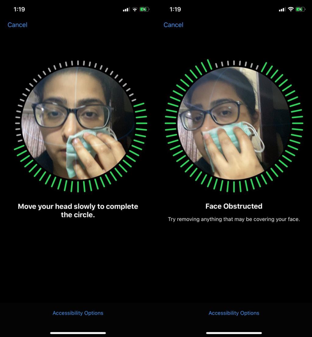 Cara mengatur ID Wajah dengan topeng di iOS